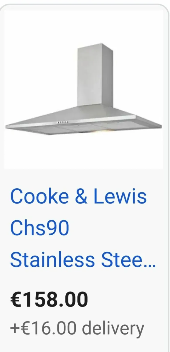Cooker hood  New Cooke & Lewis. - Image 2