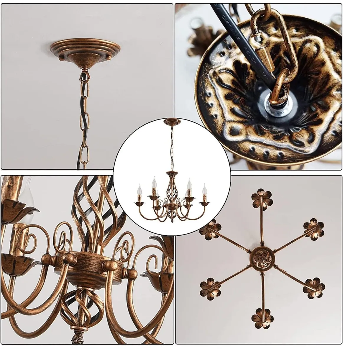 Traditional Country Style Chandelier - Image 4