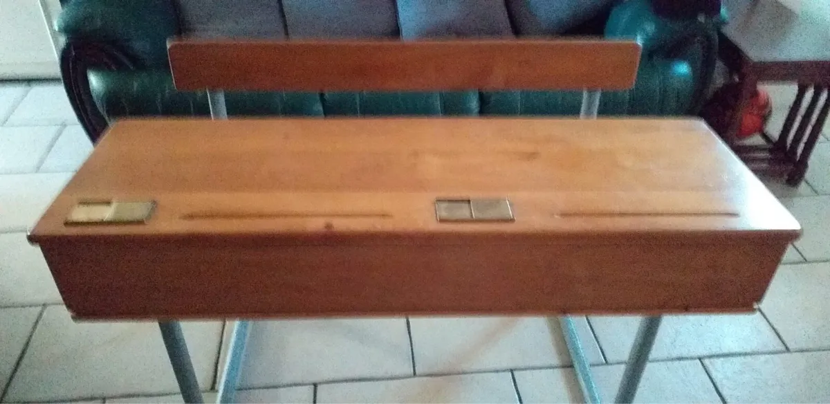 Vintage Old School Desk - Image 2