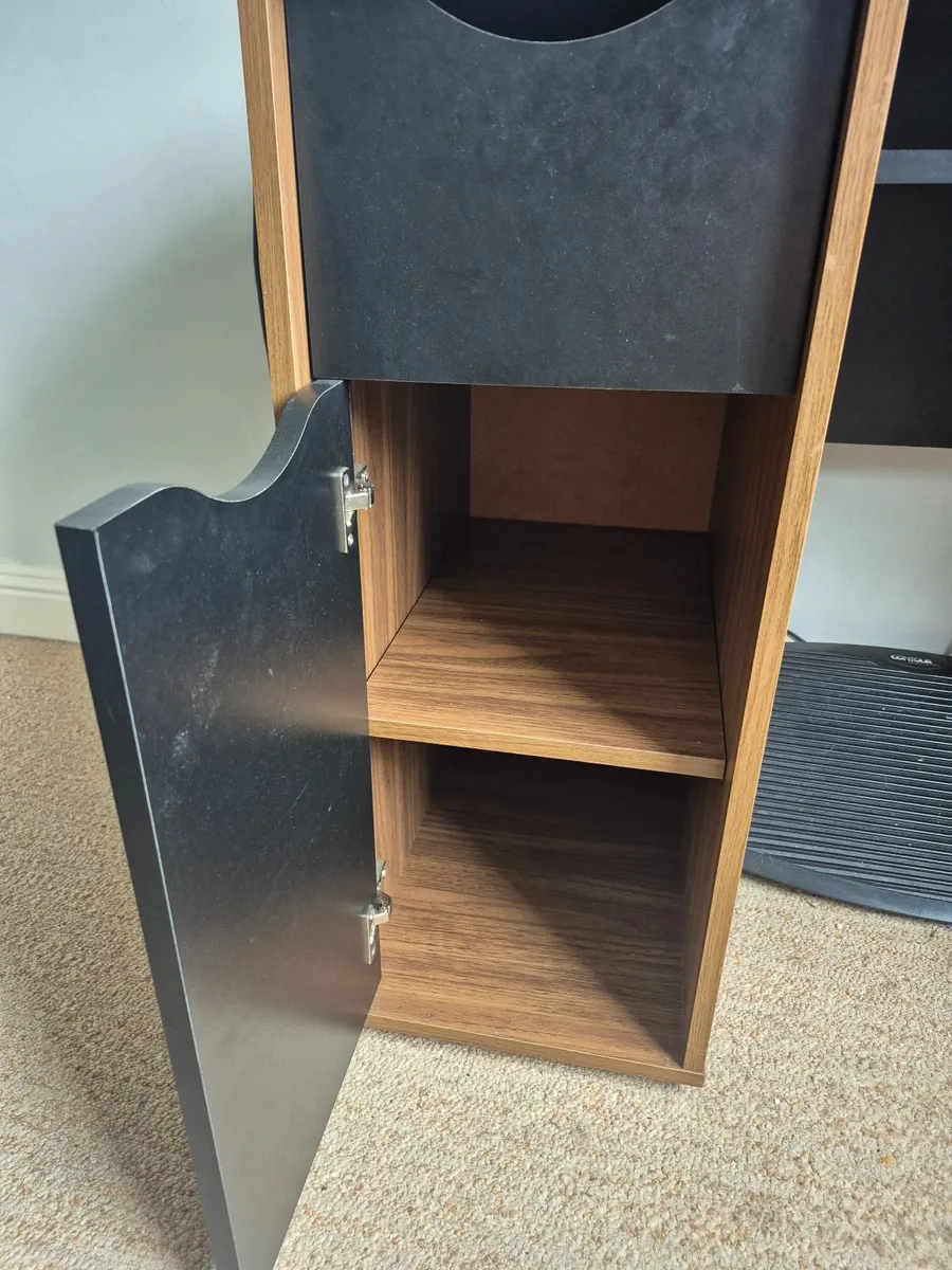 Walnut & Black Office Desk - Image 2