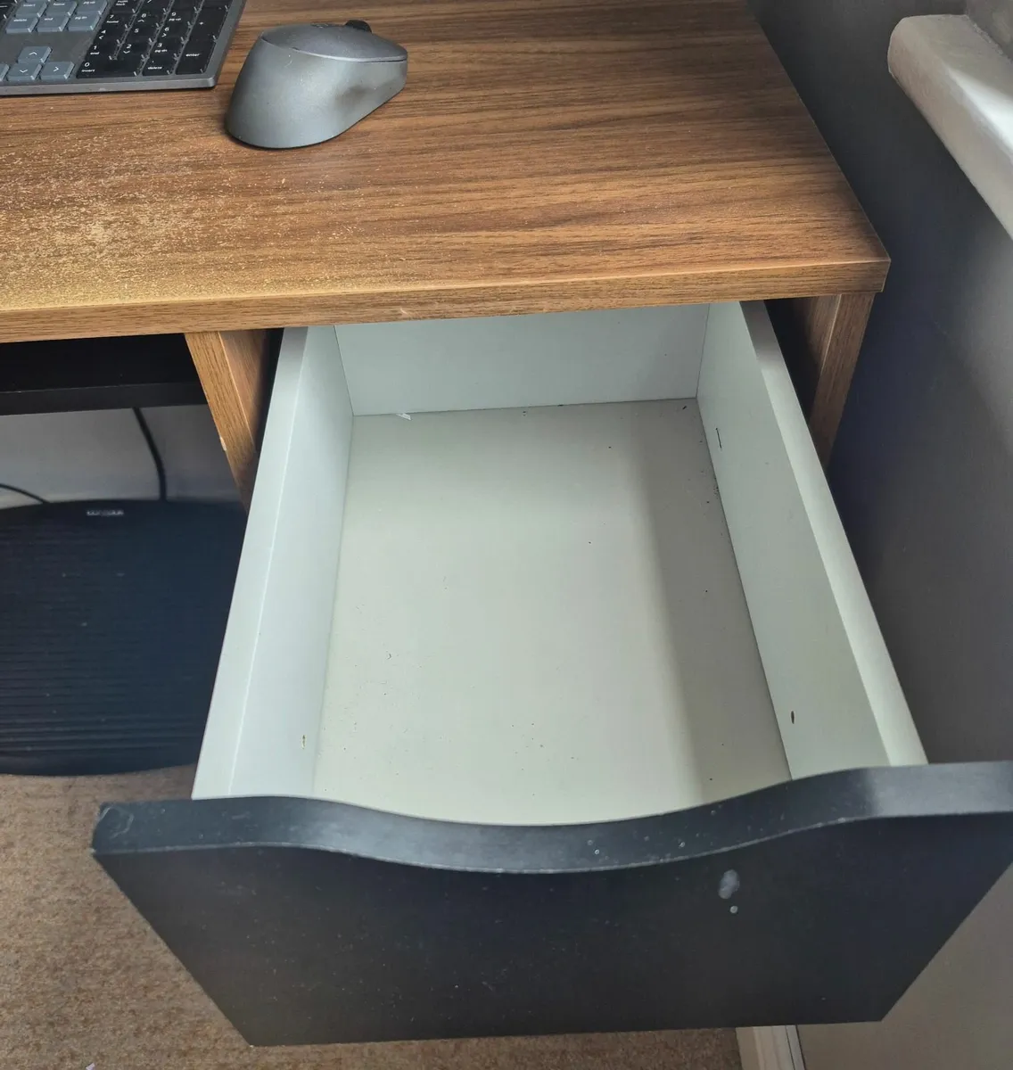 Walnut & Black Office Desk - Image 3