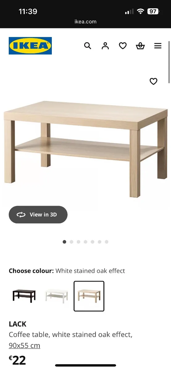 IKEA LACK coffee table (stained oak effect) - Image 4