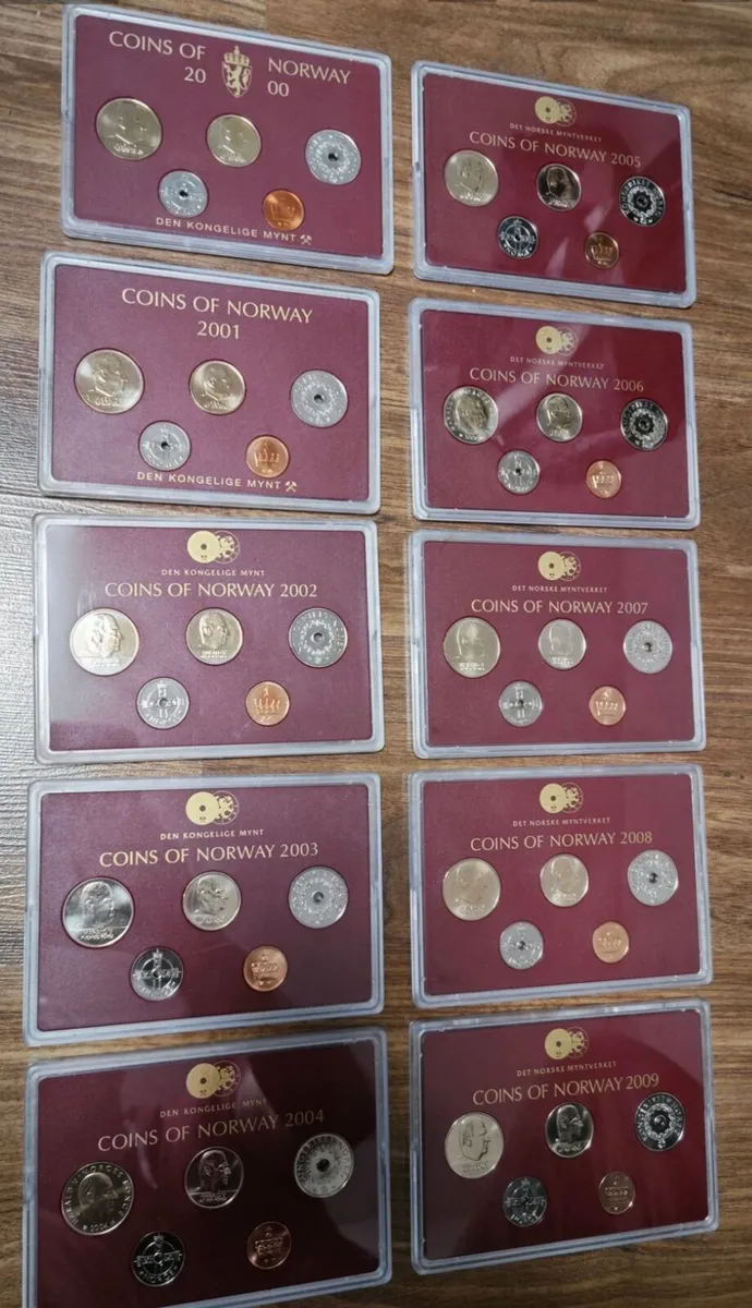 FULL .MINT .SETS .2000 TO. 2009. OF NORWAY CIONS.. - Image 1