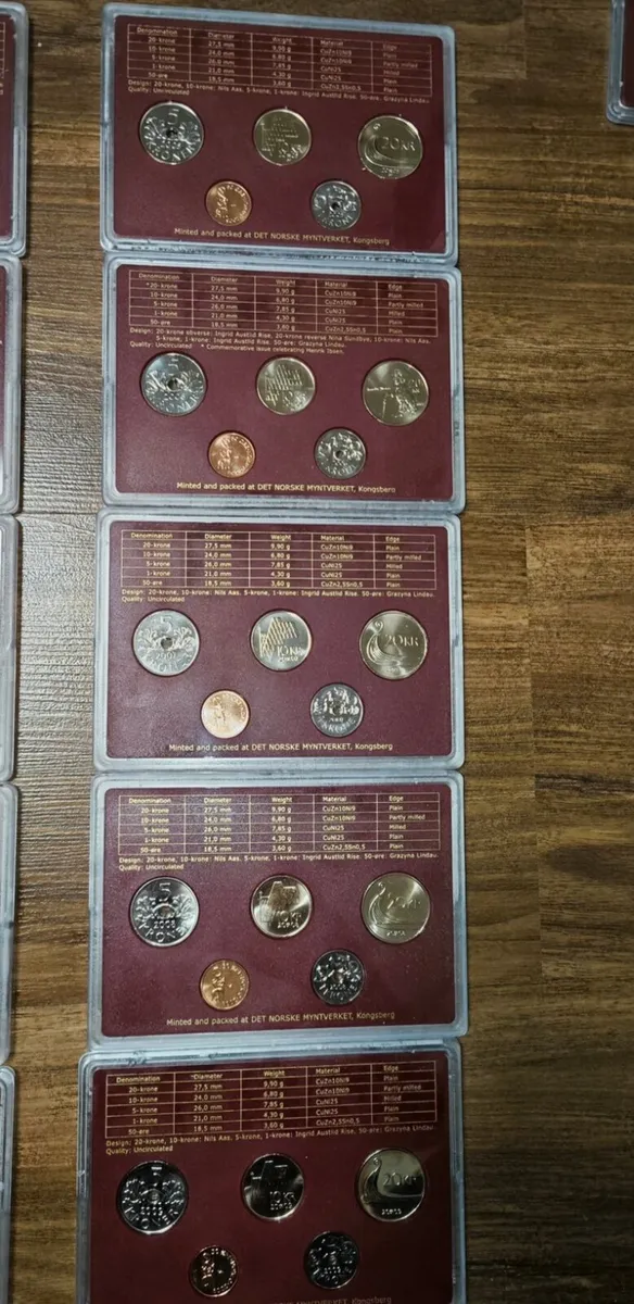 FULL .MINT .SETS .2000 TO. 2009. OF NORWAY CIONS.. - Image 2
