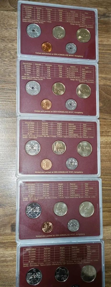 FULL .MINT .SETS .2000 TO. 2009. OF NORWAY CIONS.. - Image 3