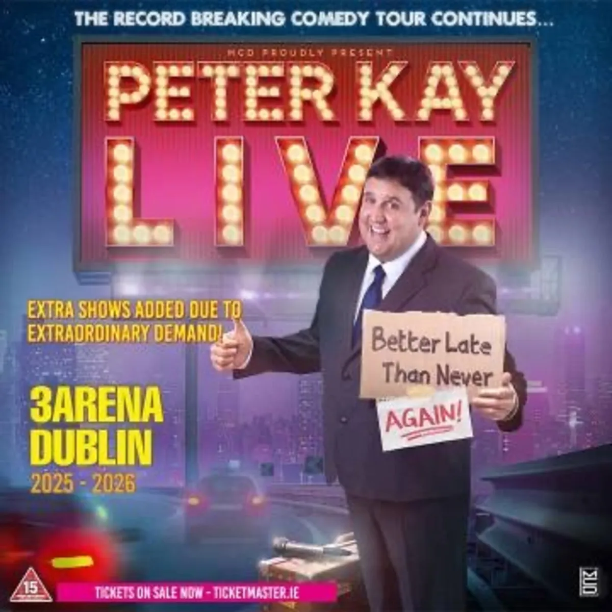 Peter Kay Saturday 12 July
