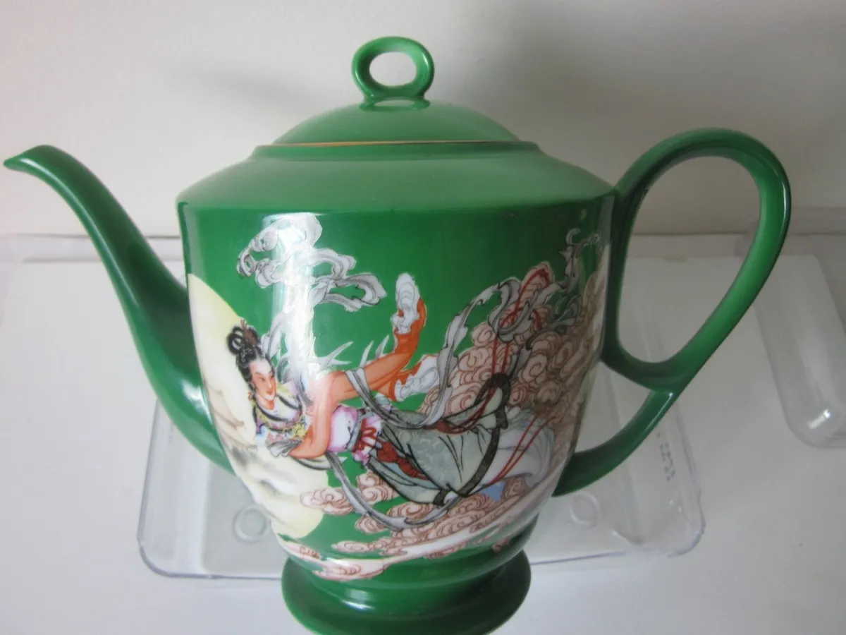 Chinese  Teapot Sugar Jug Deity Kwan Yin 1970' - Image 3