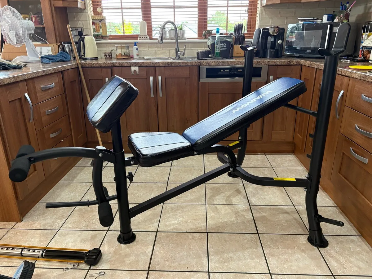 WEIGHT BENCH, PREACHER, LEG, WEIGHTS + BARS!! - Image 3