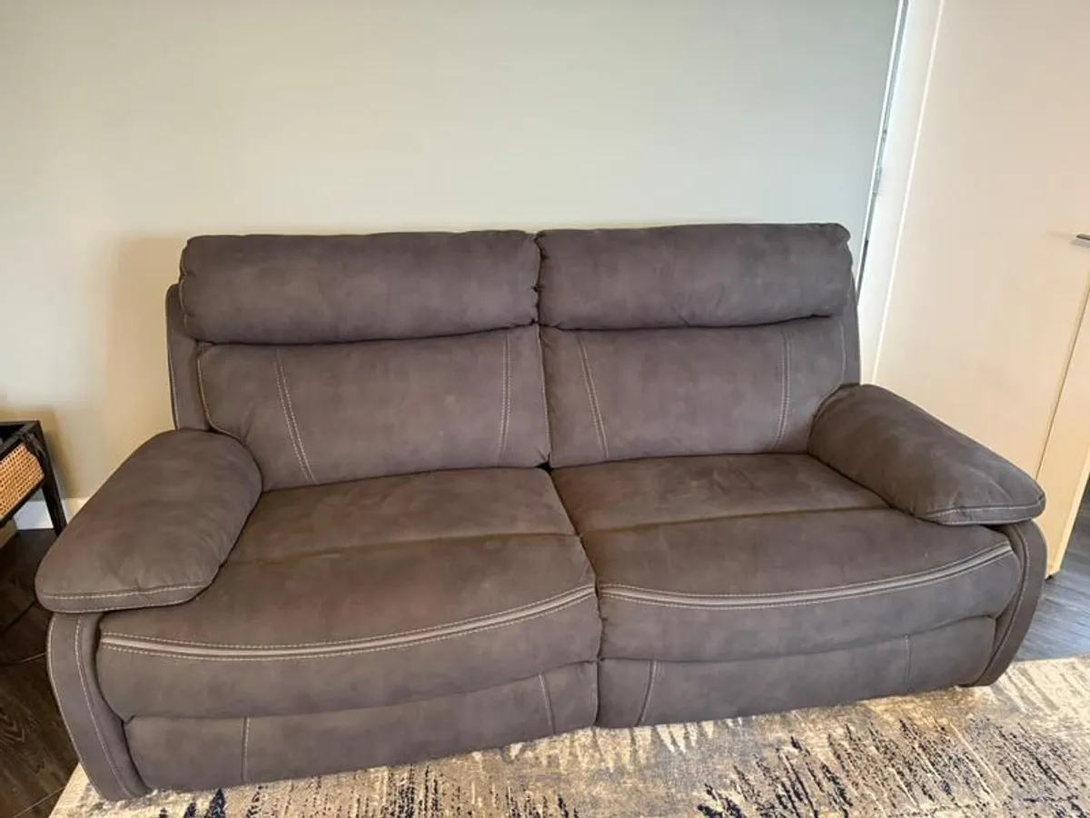 Electric Reclining 2 Person Sofa and Lounge Chair set - Image 1
