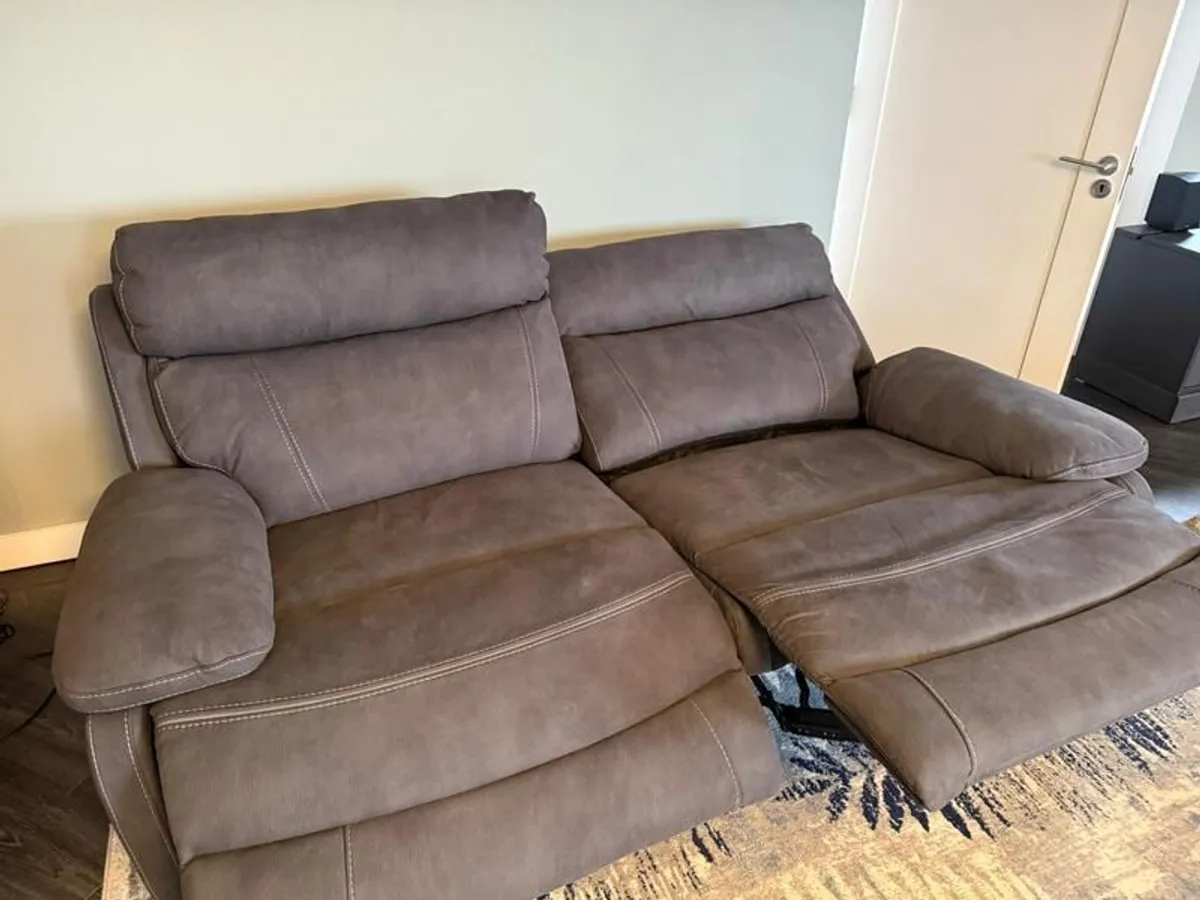 Electric Reclining 2 Person Sofa and Lounge Chair set - Image 2
