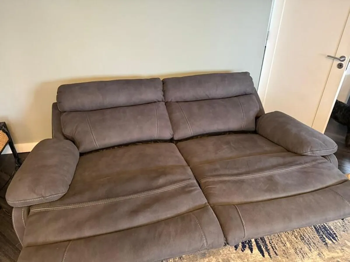 Electric Reclining 2 Person Sofa and Lounge Chair set - Image 3