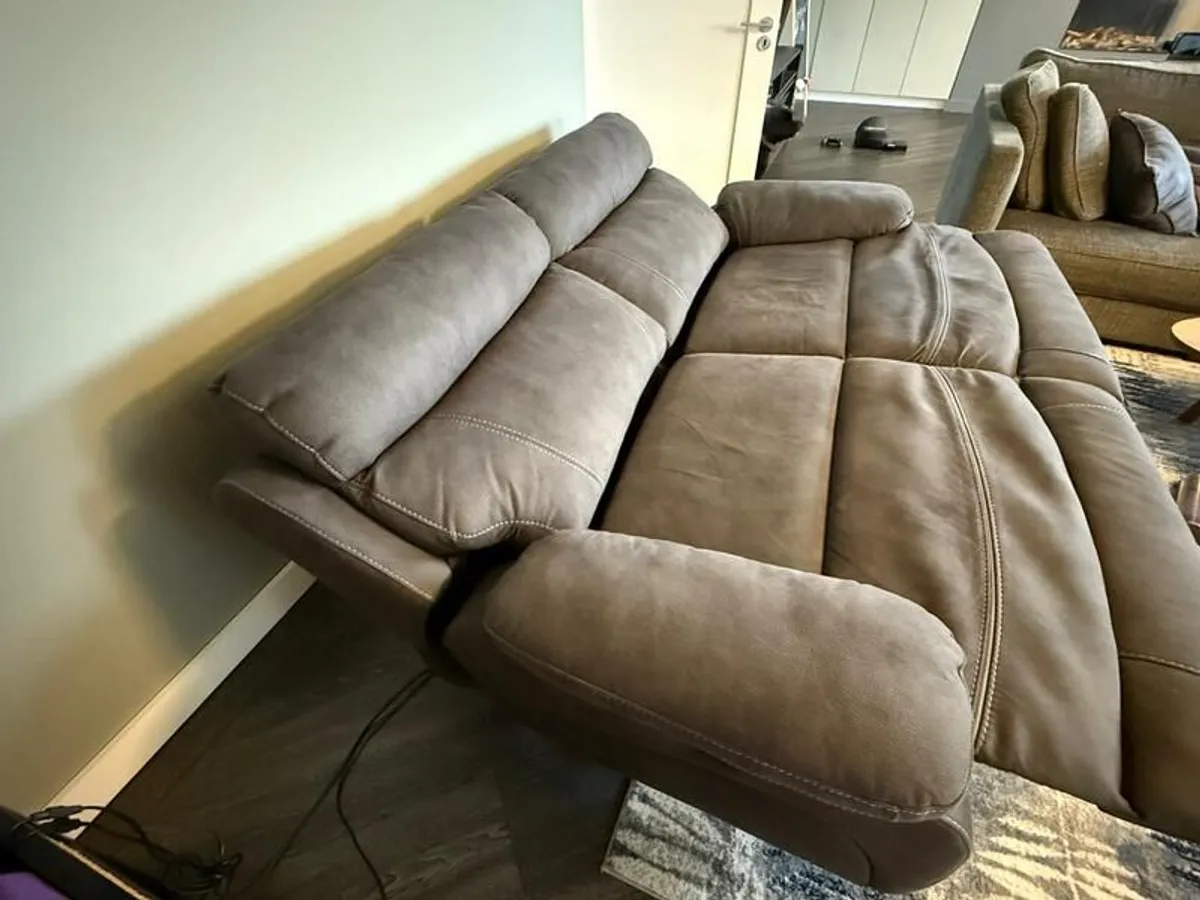 Electric Reclining 2 Person Sofa and Lounge Chair set - Image 4
