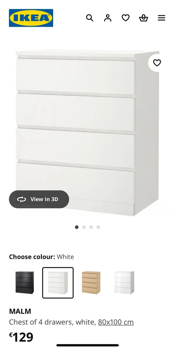 2 x IKEA Malm 4 Drawer Dressers - Image 3