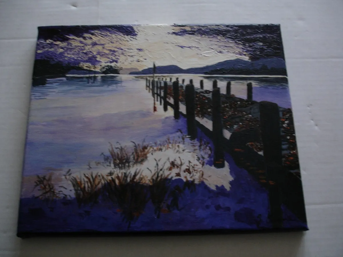 The Boardwalk, Acrylic on Canvas  Painting - Image 1