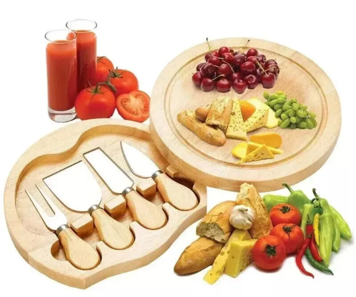 Cheese Board Full Set with 4 Cutters NEW - Image 1