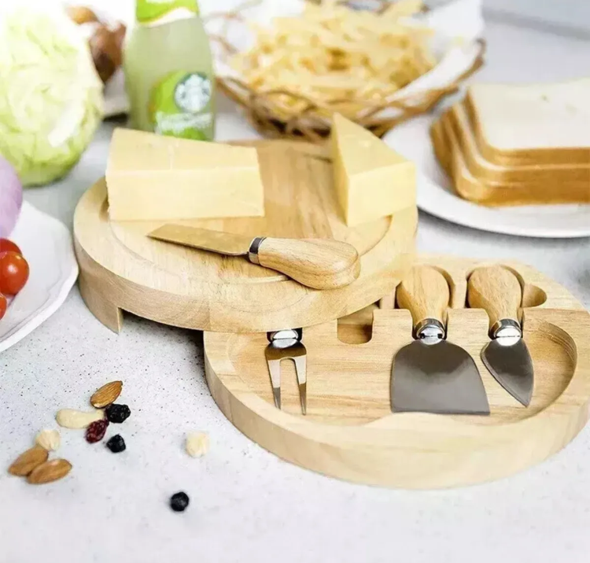 Cheese Board Full Set with 4 Cutters NEW - Image 2