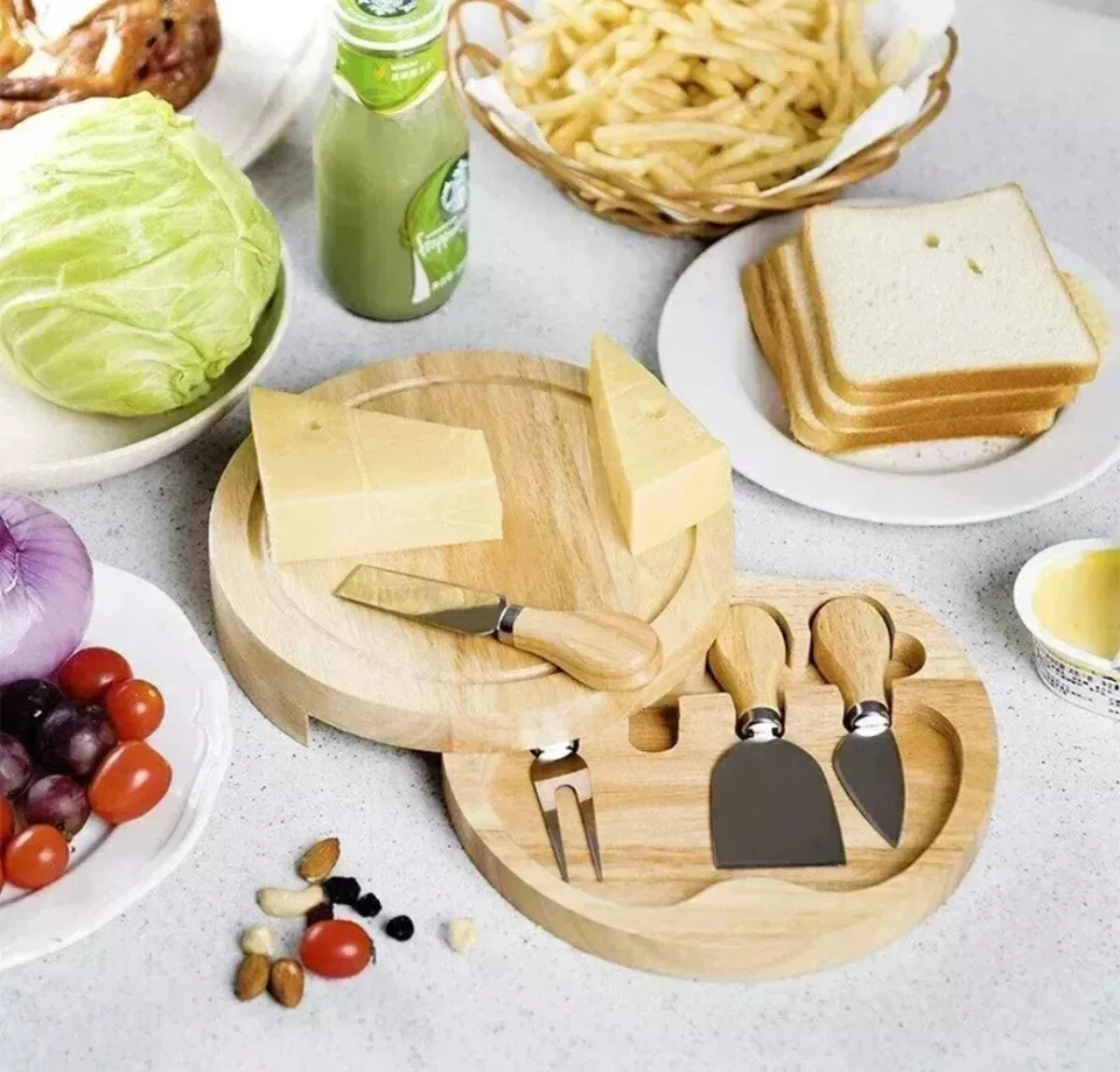 Cheese Board Full Set with 4 Cutters NEW - Image 3