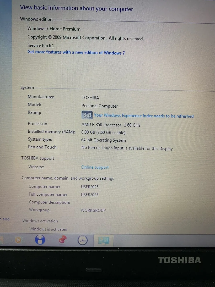 Toshiba Laptop windows 7 - Image 4