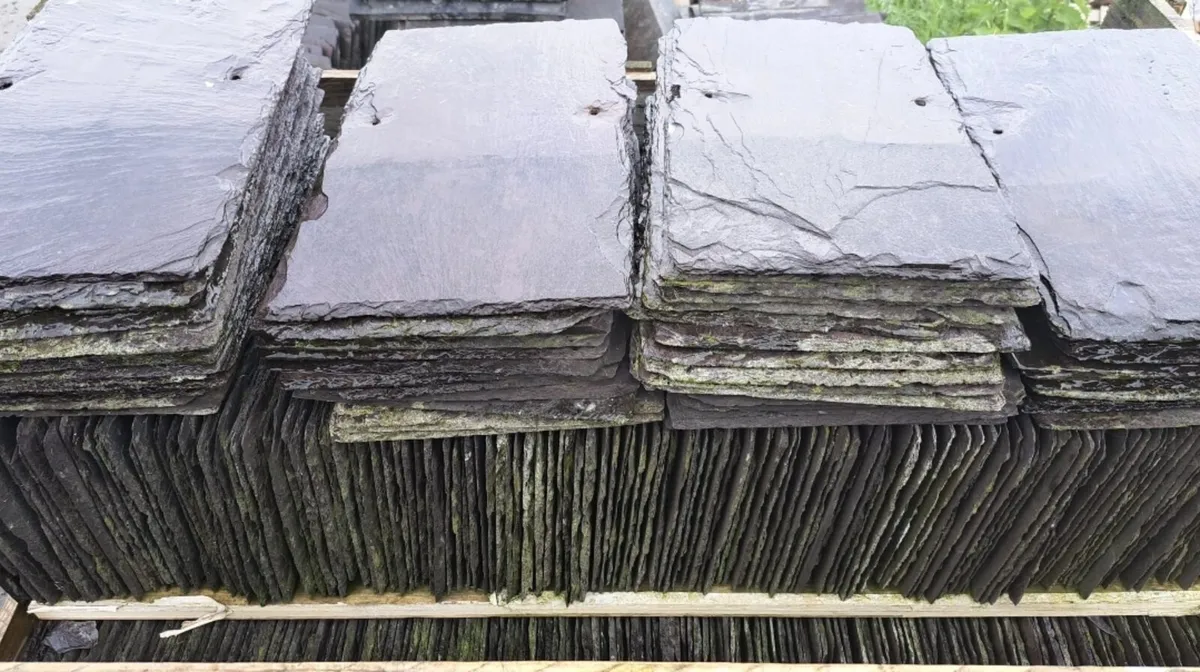 880 qty 16x10 Reclaimed Bangor Blue Slates  £ 1100