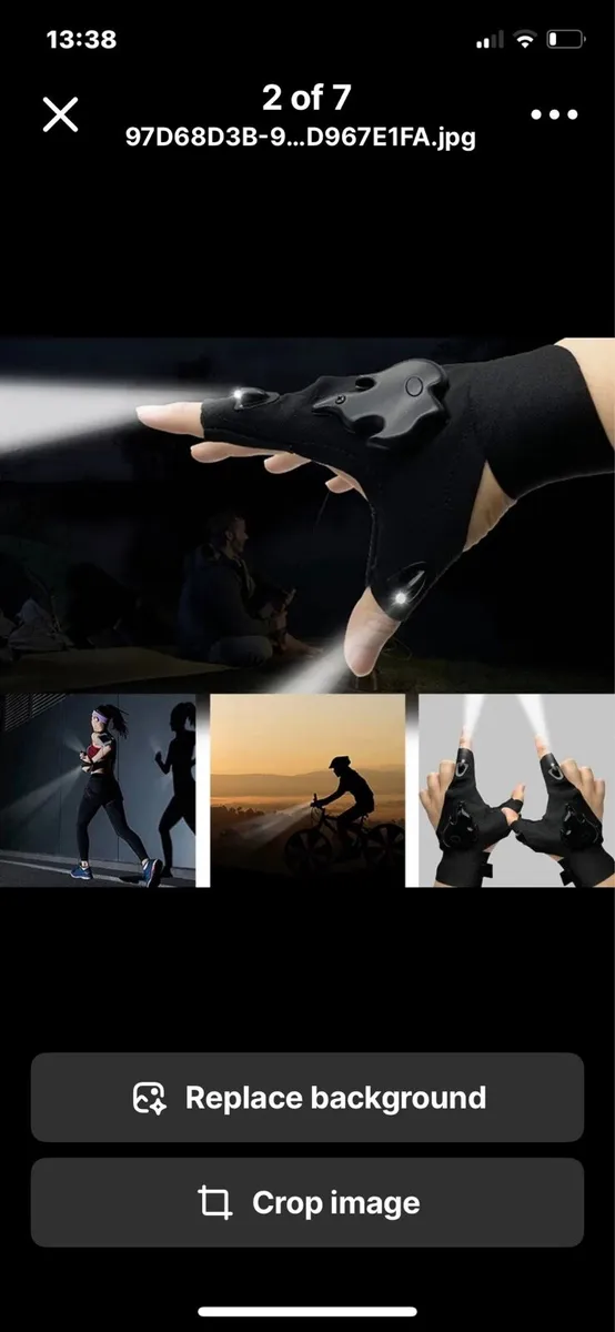 2 x LED Flashlight Finger Gloves NEW - Image 2