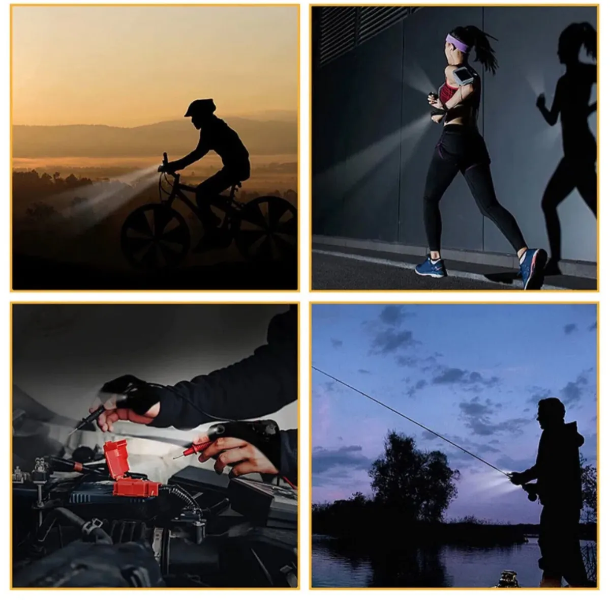 2 x LED Flashlight Finger Gloves NEW - Image 3