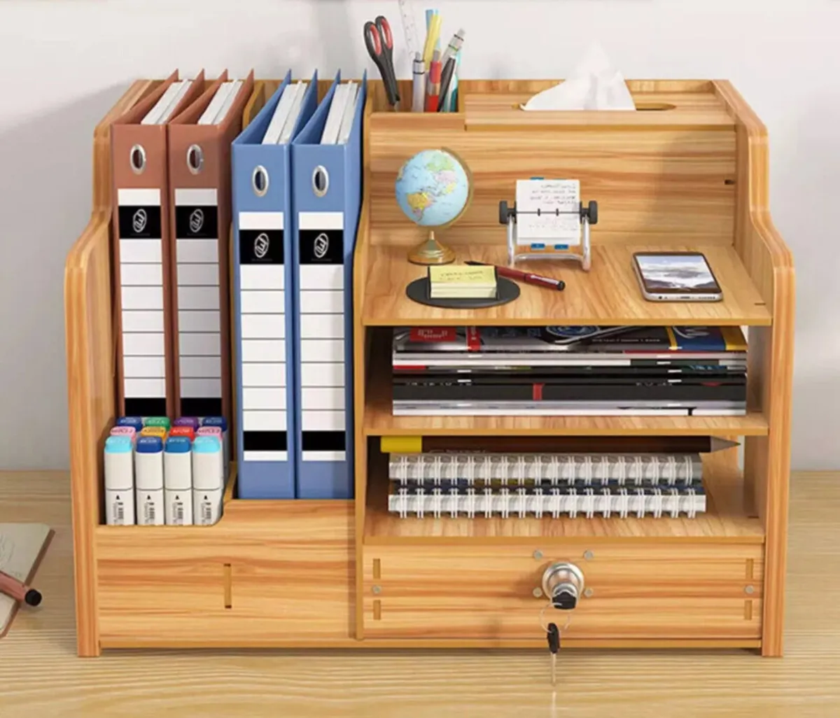 Wooden Office Desk Storage Organiser NEW - Image 2