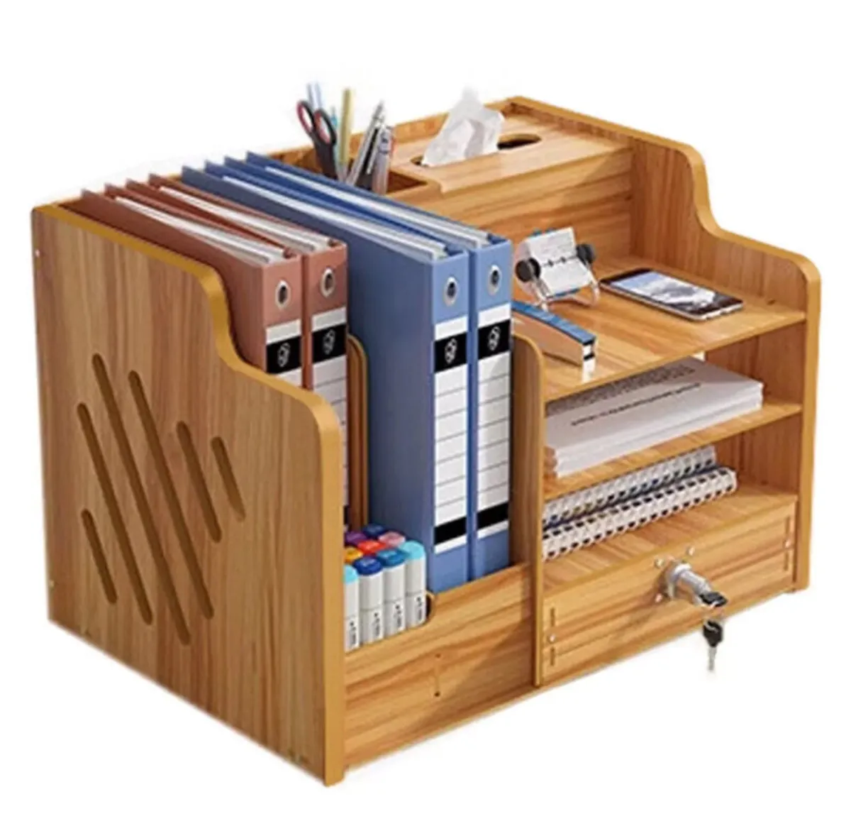 Wooden Office Desk Storage Organiser NEW - Image 3
