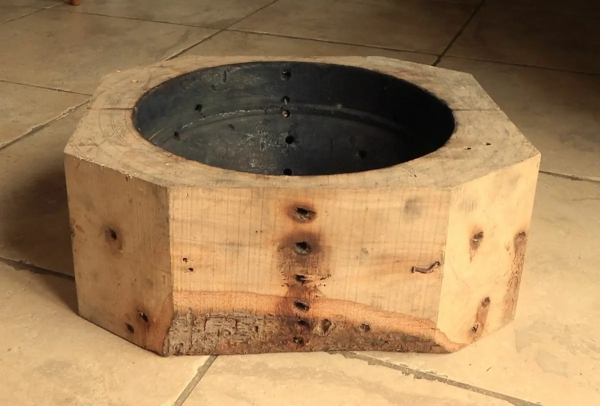 Heavy Wooden Glass Blowing Mould - Image 2