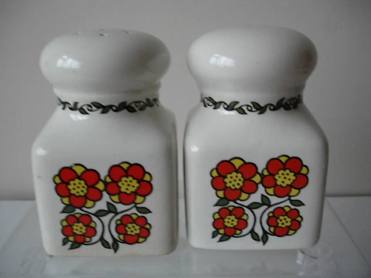 RETRO TAUNTON VALE POTTERY SALT/PEPPER - Image 1