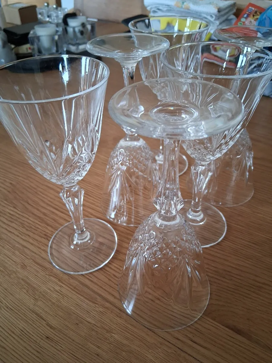 Vintage crystal glasses - Image 2
