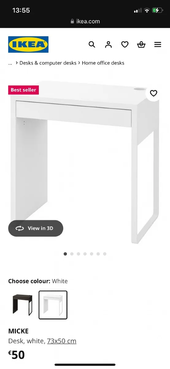 Micke Ikea desk p.m.