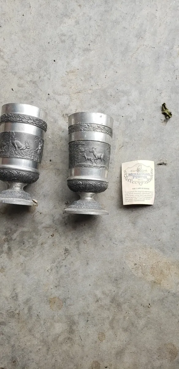 Mulingar pewter cups - Image 1