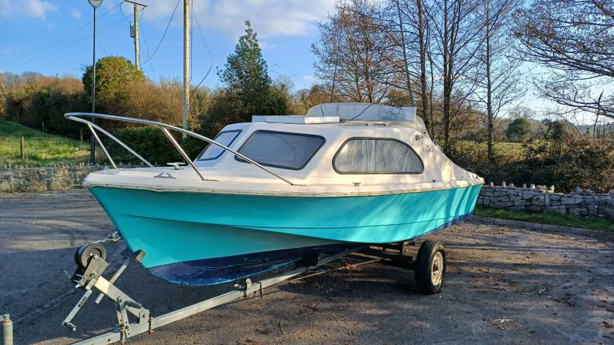 Shetland boat, 40 hp engine and trailer - Image 2