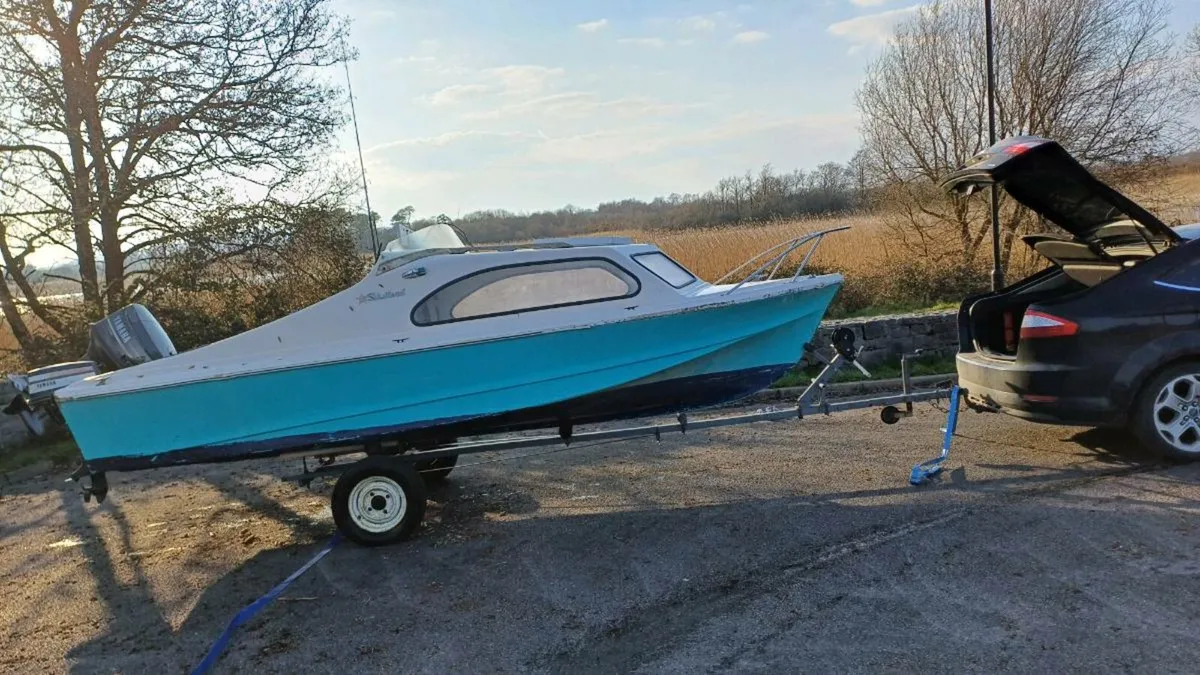Shetland boat, 40 hp engine and trailer - Image 1