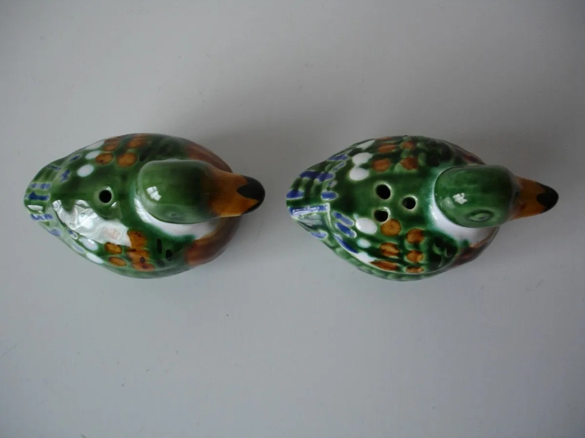 Colourful Mallard  Ceramic Ducks Salt/Pepper - Image 3