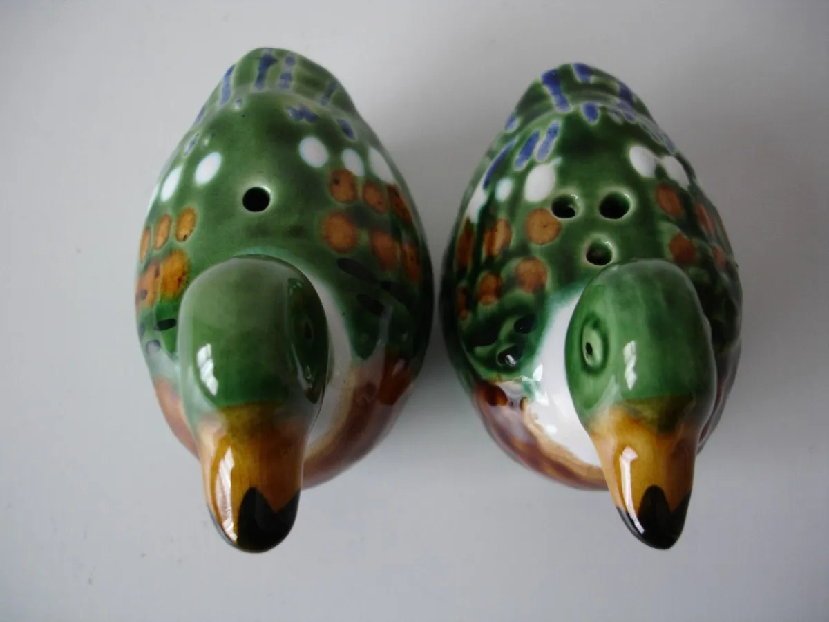 Colourful Mallard  Ceramic Ducks Salt/Pepper - Image 4