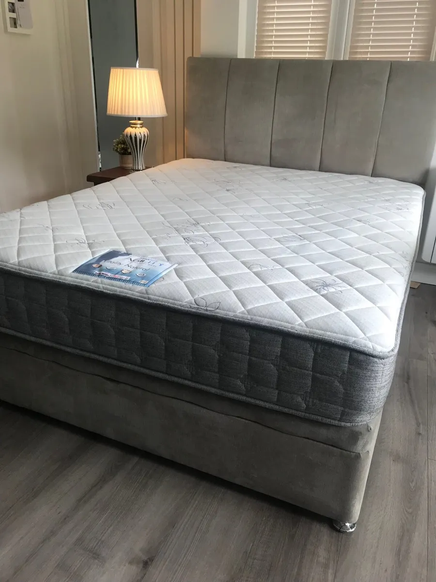 Stylish King size bed,base and Headboard - Image 1