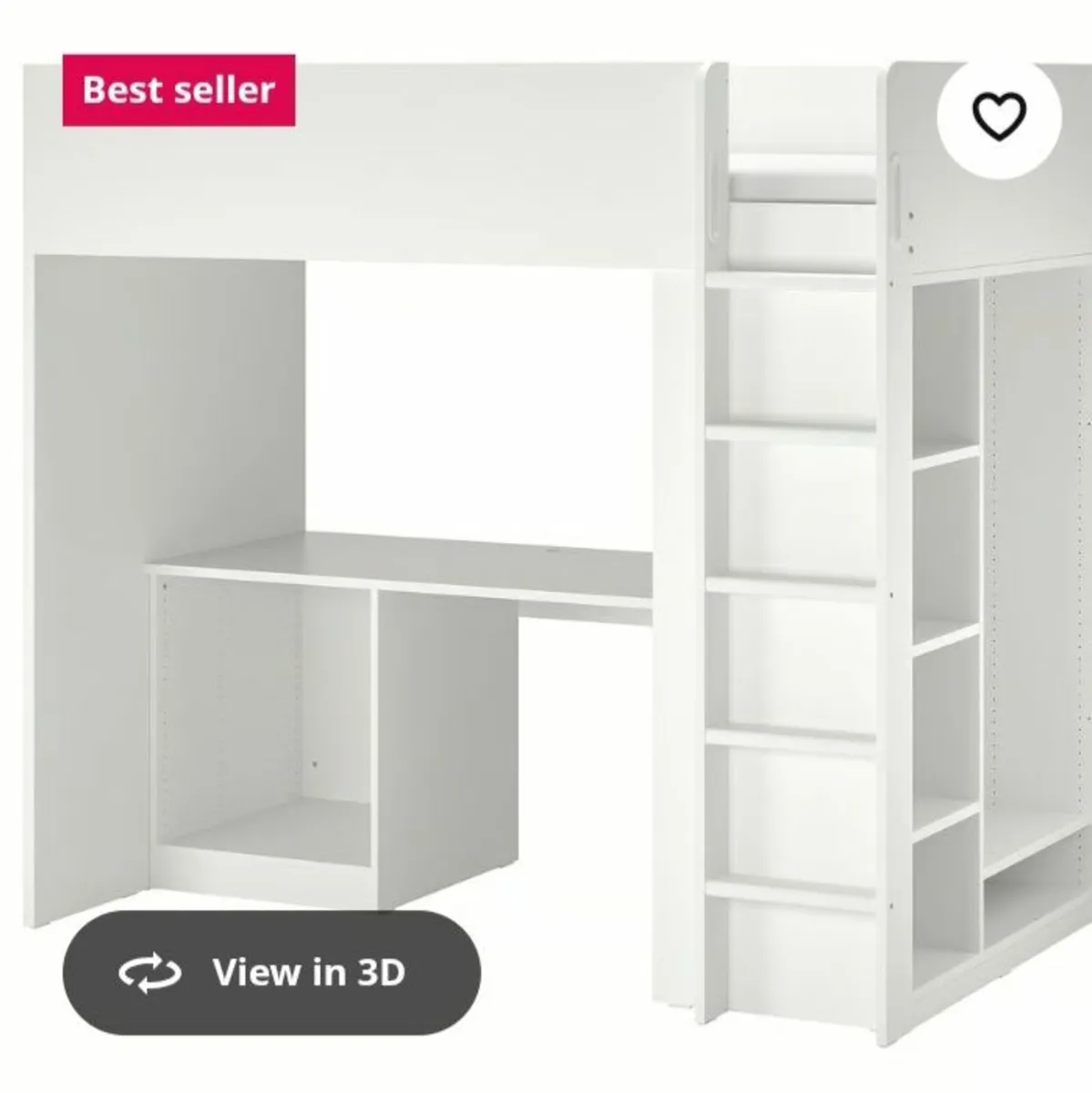 High sleeper Bed - Ikea Smastad - Image 2