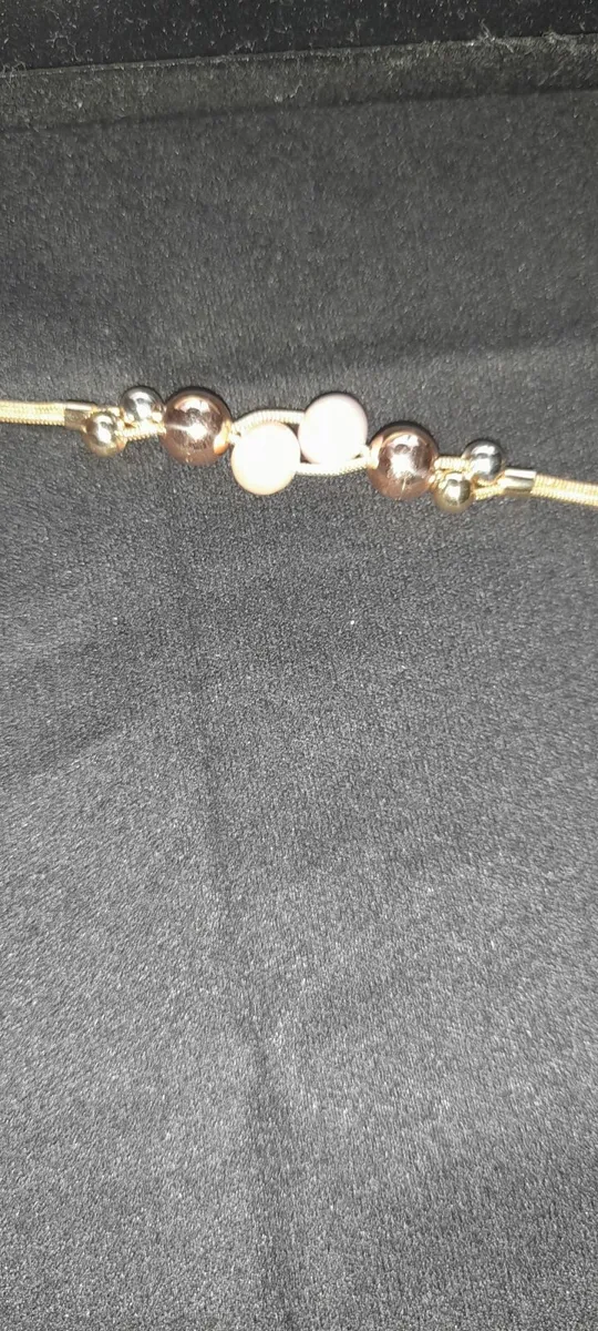Gold bracelet real pearls - Image 4