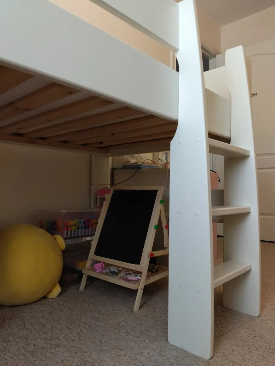 Kids bed mid sleeper & mattress - Image 4