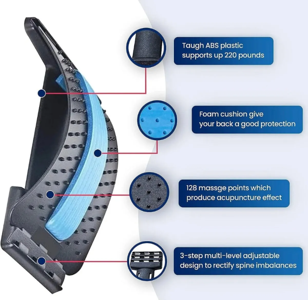 Massager Back Stretcher Posture Corrector Lumbar - Image 3
