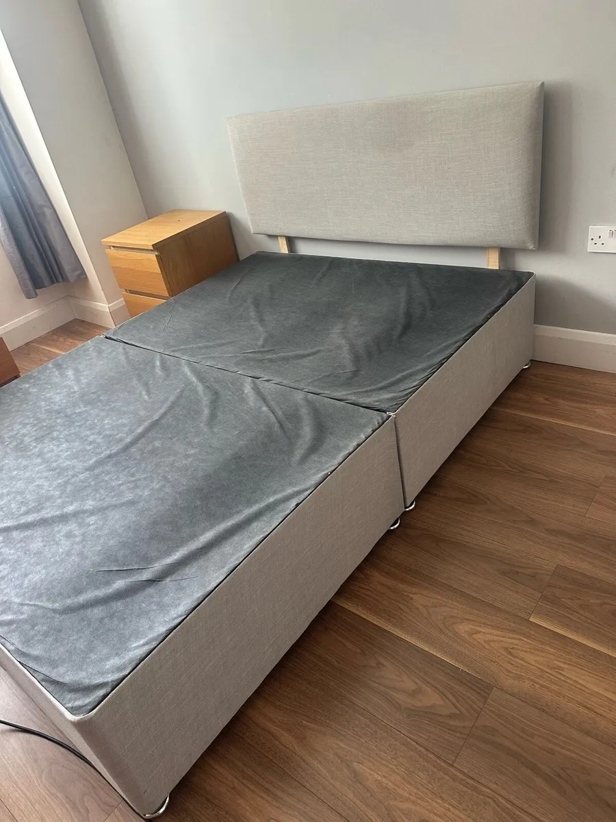 Double bed & headboard - Image 1