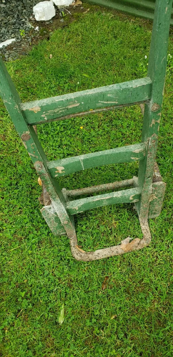 Antique wooden sack truck - Image 3