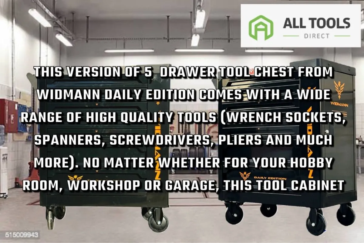 Tool box chest trolley cabinet bench with tools - Image 2