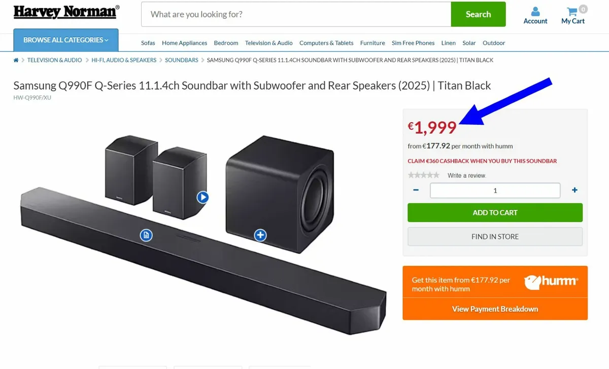 Samsung HW-Q990F soundbar 2025 electrobuster.ie - Image 4