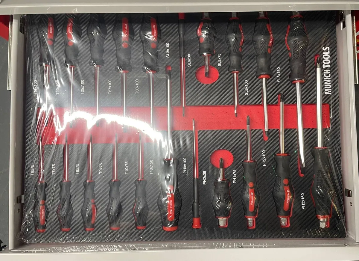 Tool box chest trolley cabinet bench with tools - Image 3