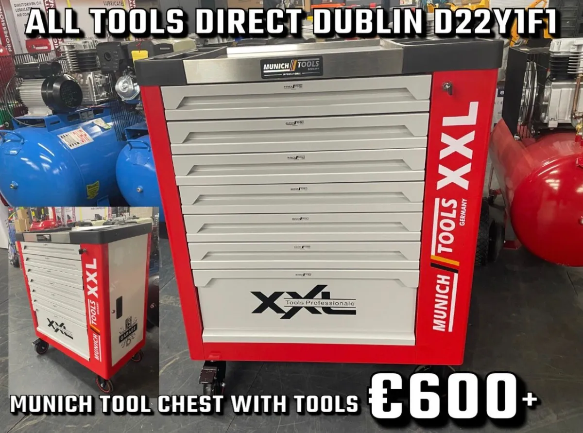 Tool box chest trolley cabinet bench with tools - Image 1