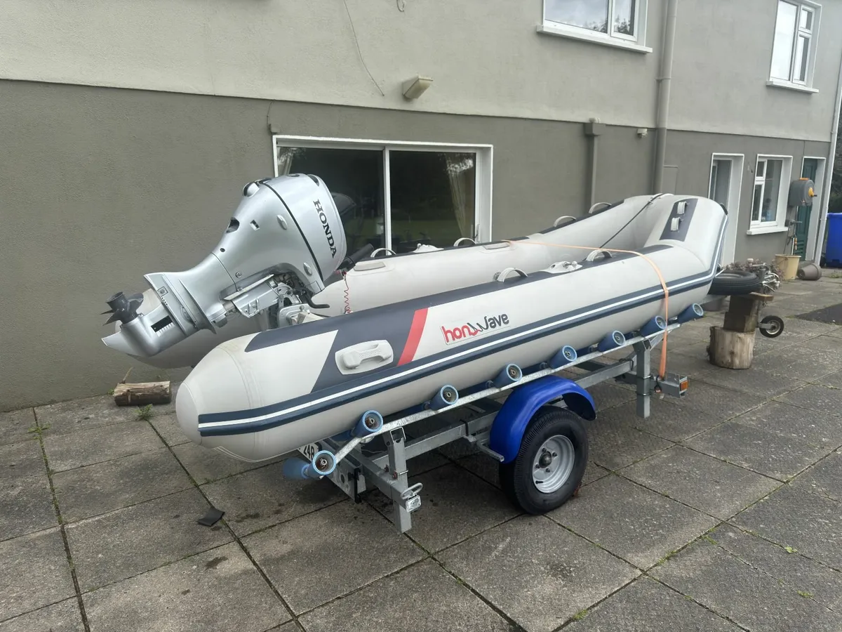 Honwave T38 IE3, Honda BF 20 Outboard & Trailer - Image 1