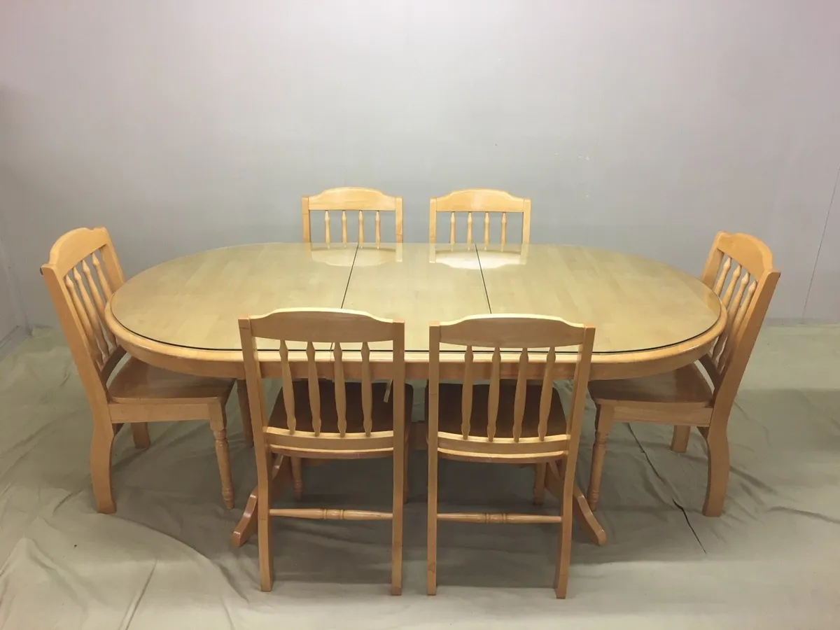Dining Set Extending & Glass Top - Image 1