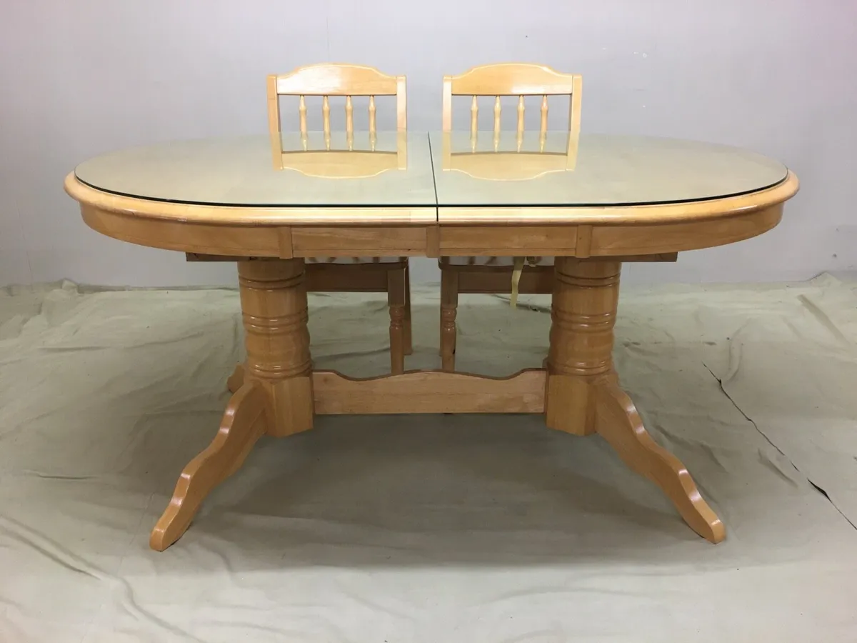 Dining Set Extending & Glass Top - Image 3